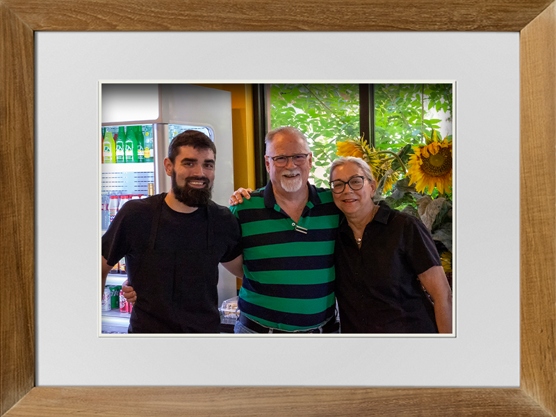 Harry, Lisa and Zach Blair- owners of The Sunflower Bakery and Cafe